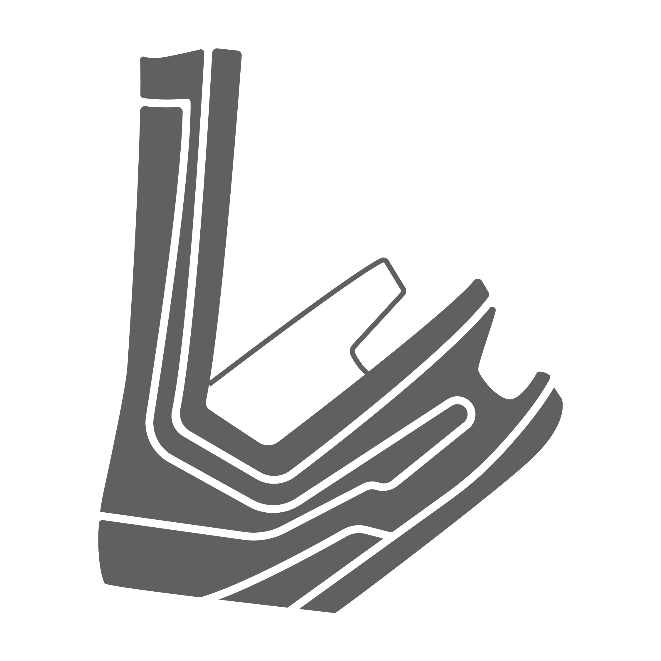 Abstract geometric design with overlapping shapes on a black background.