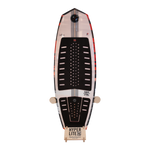 Hyperlite Wake& Surf Stand with black traction pad, white and red accents.