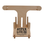 Wake& Surf Display Stand with Hyperlite logo and QR code on the base.