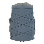 Gray quilted VERT JACKET with geometric back pattern.