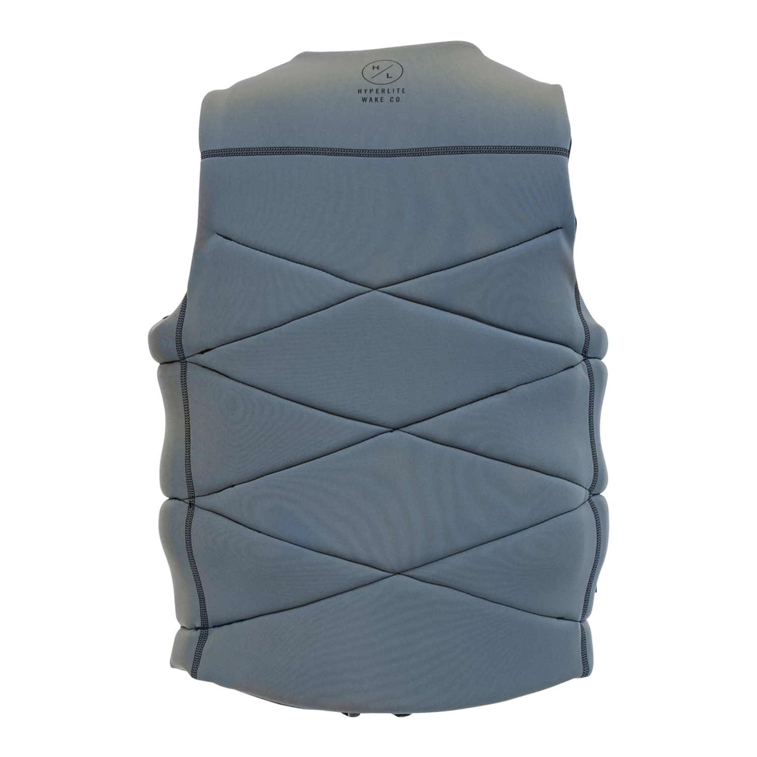 Gray quilted VERT JACKET with geometric back pattern.