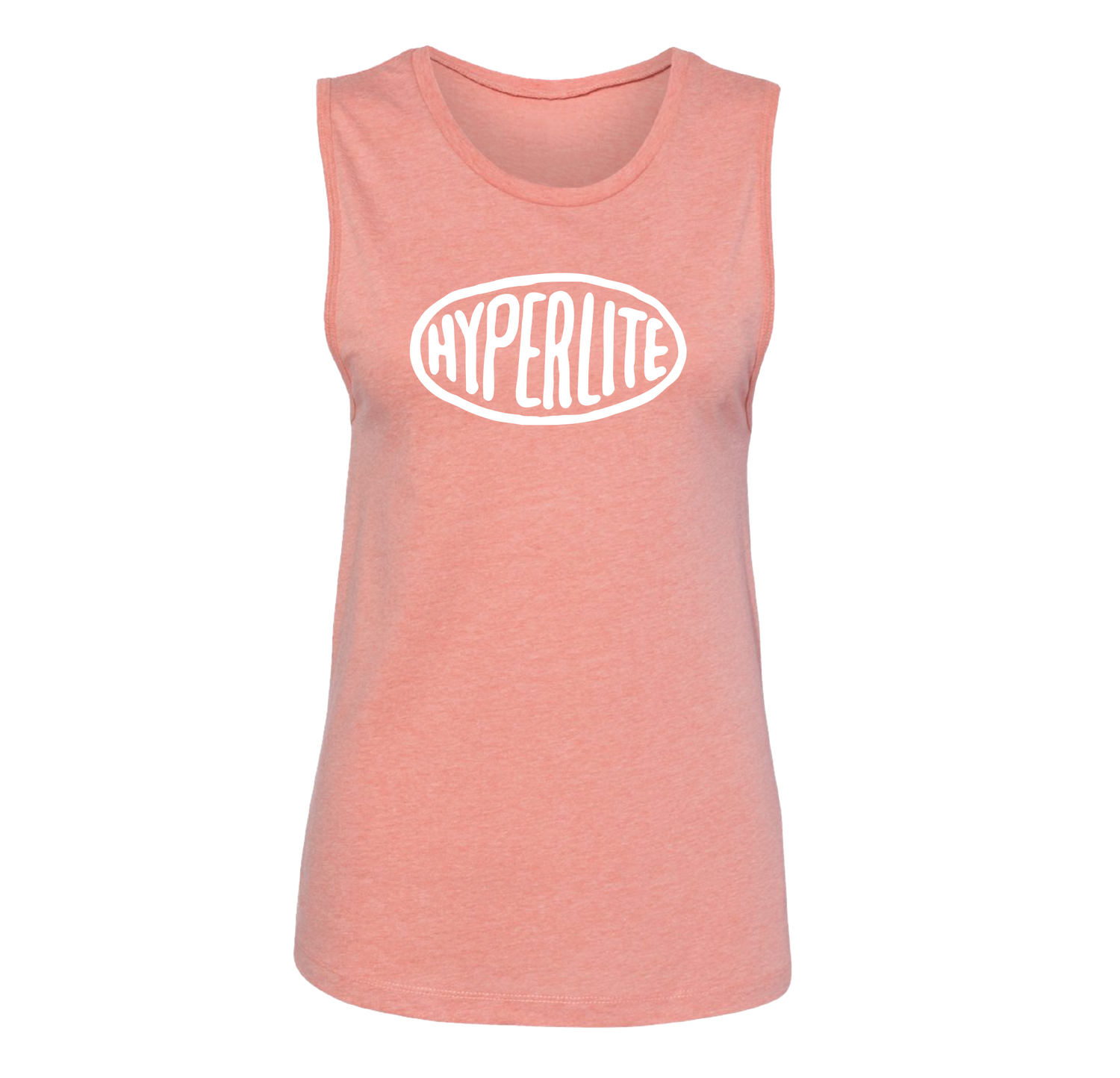 Brusher Womens Tank: Pink, sleeveless, bold Hyperlite logo, soft washed cotton.