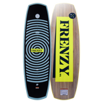 Top and base of Frenzy wakeboard, with circles and a yellow label, highlight their cable shape.