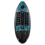 Ranger wakeboard with zebra stripes, black foot pads, logo, and DuraShell Construction.