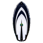 Shim Jr.: Black & white wakeboard, geometric patterns, EPS Core.