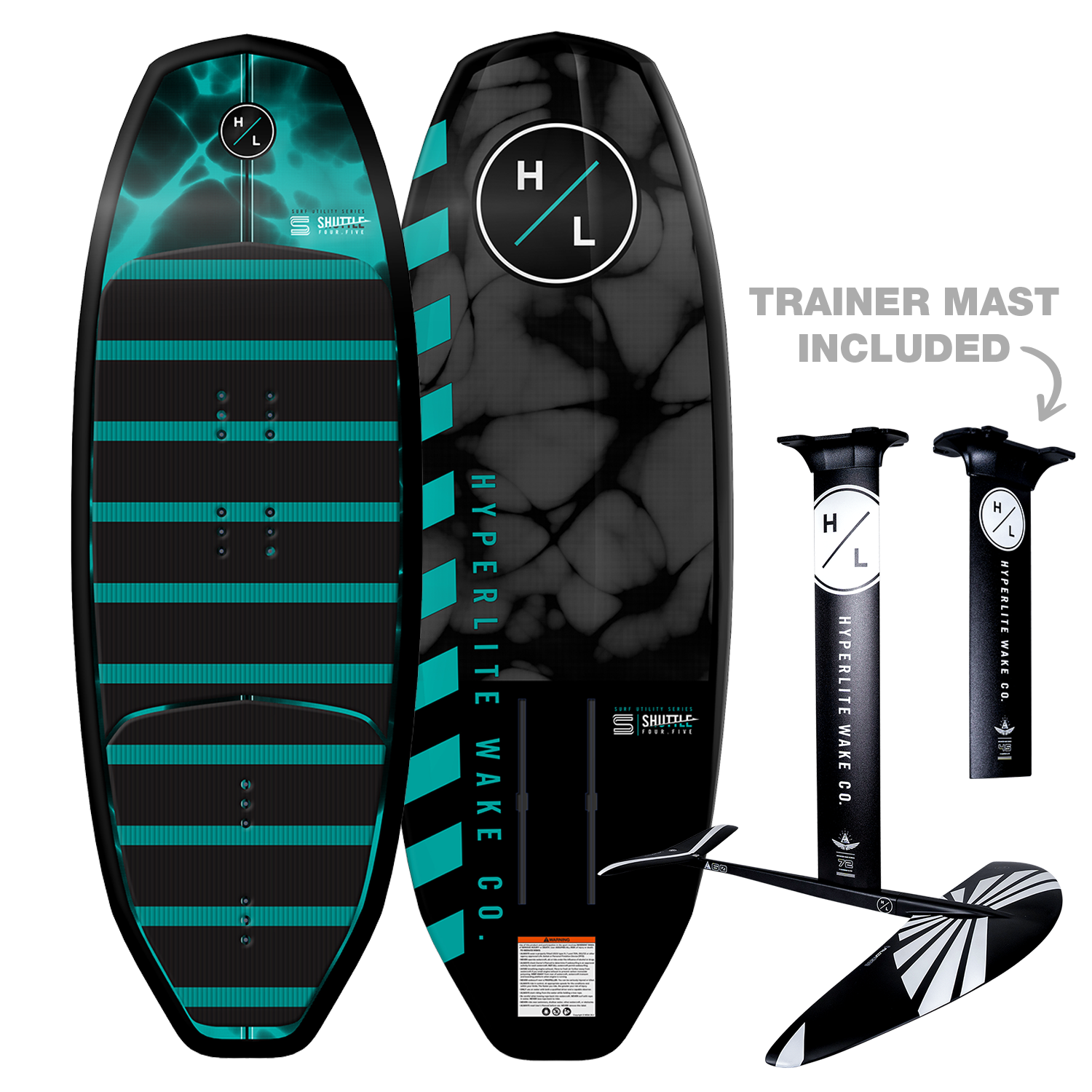HYPERLITE Beginner Wakefoil | Shuttle w/Falcon Foil | Trainer Kit