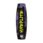 Base view of Blueprint wakeboard in black and purple with bold yellow logo.