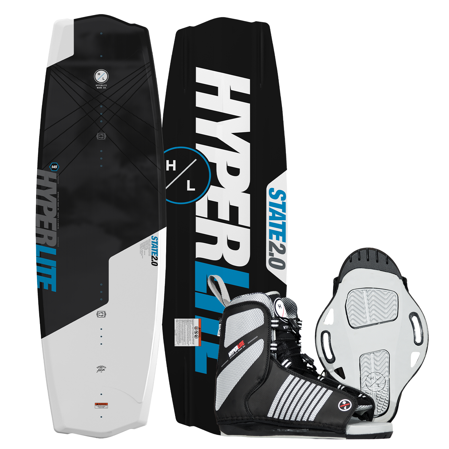 Beginner Wakeboard Package with Adjustable Bindings | State 2.0