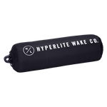 Black Hyperlite Wake Co. cylindrical bag for Boat Bumper, with logo and loop.
