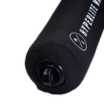 Black cylindrical Boat Bumper case with Hyperlite Mountain Gear logo and zipper.