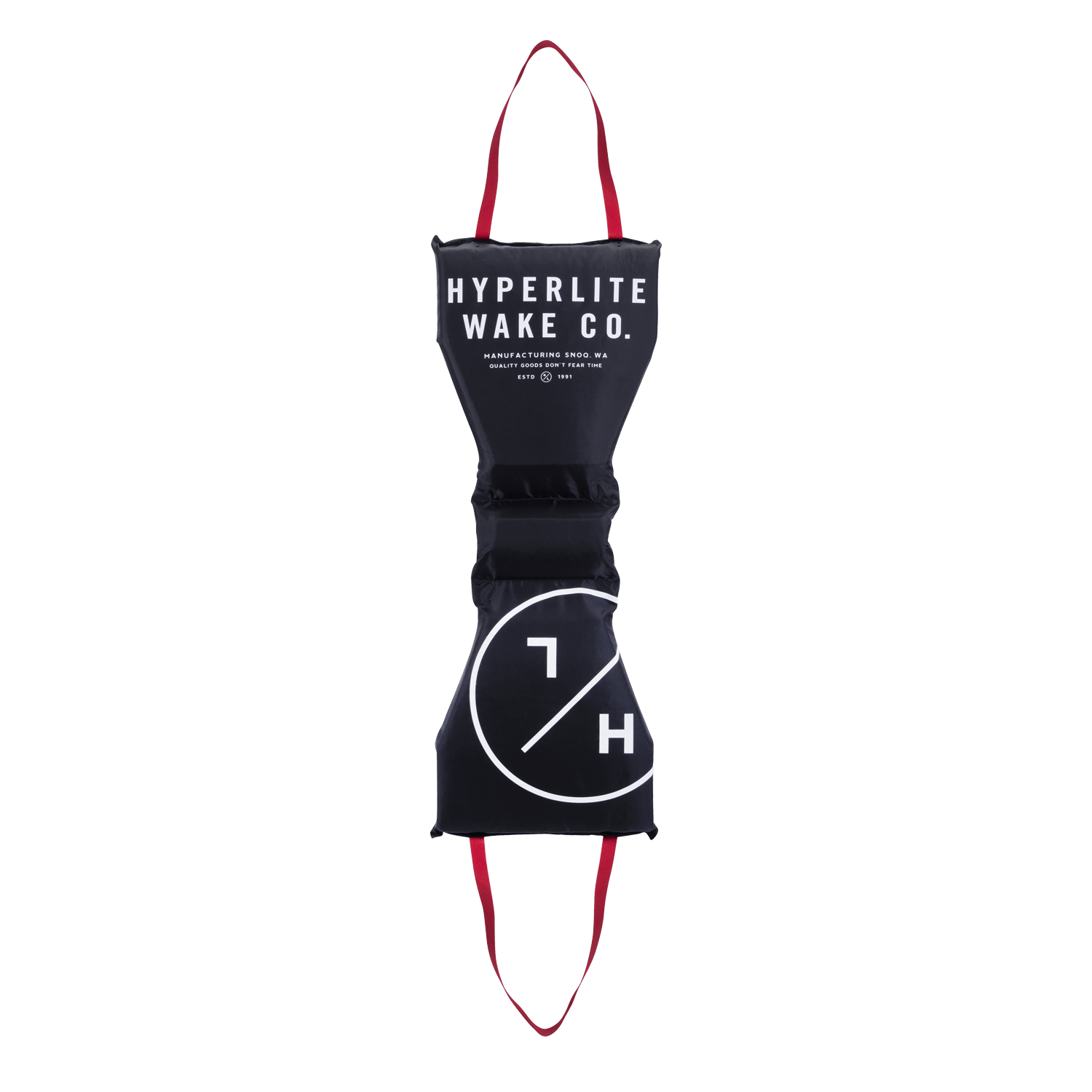 HL Cove Cushion Black board bag with red straps by Hyperlite Wake Co.