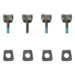 Four M6 Thumbscrew Hardware Kits in a line.