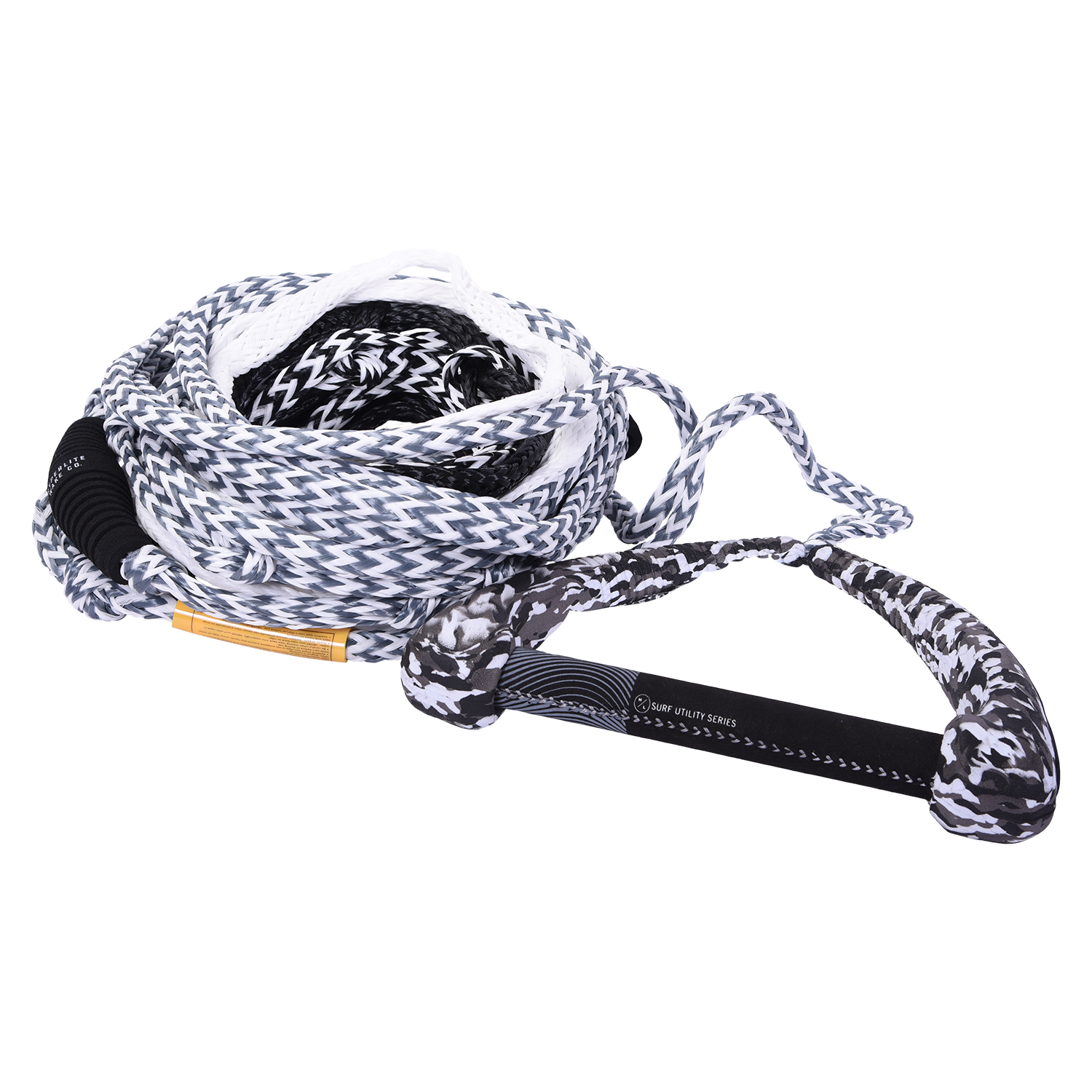 77.5 Foil Surf Rope in black/white with handle.