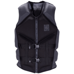 Caliber Mens CGA Vest: black & gray, front zippers, adjustable straps.