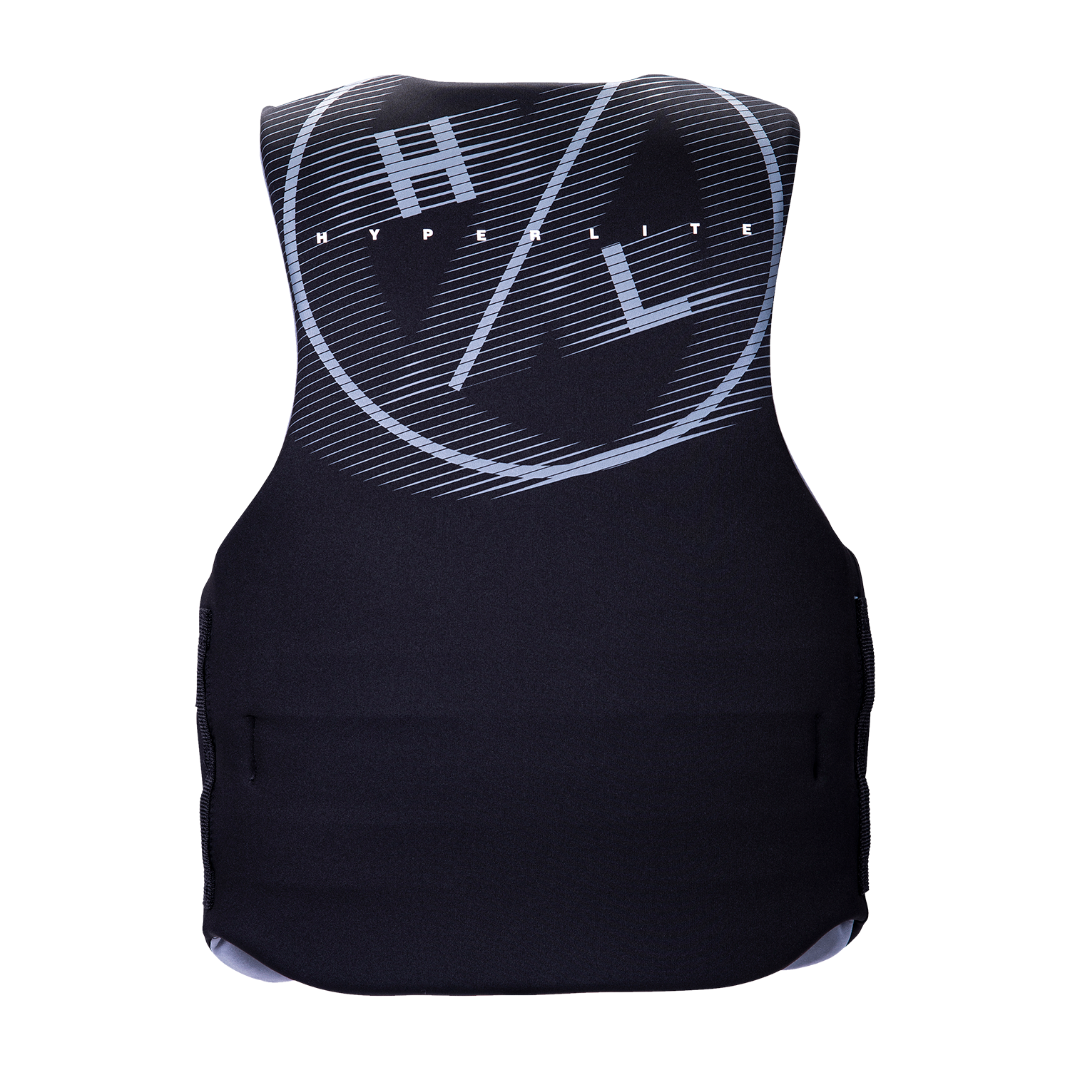 Grey CGA Vest: Hyperlite logo, geometric design, US Coast Guard approved.