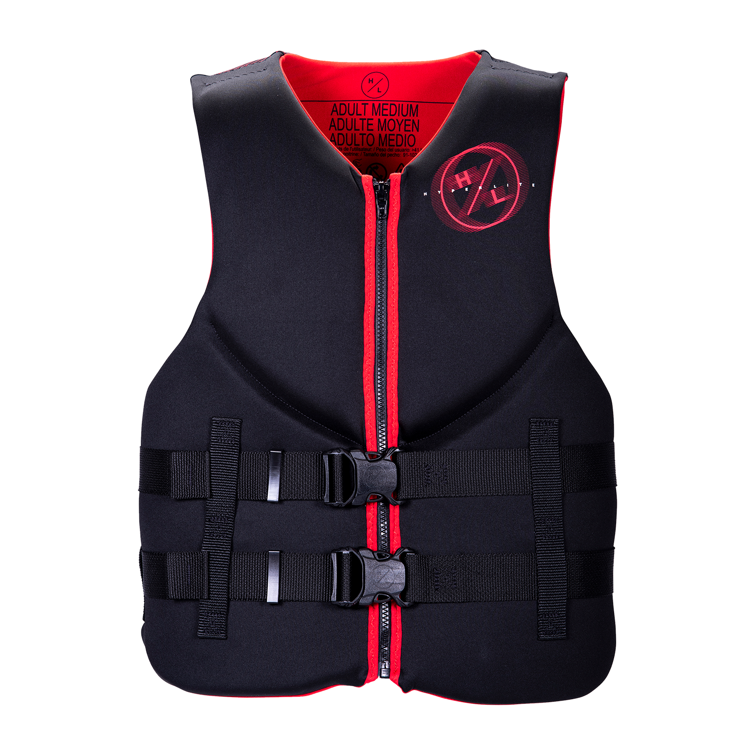 Mens Indy CGA Vest - Red, adjustable straps, zipper front; US Coast Guard approved.