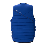 Ripsaw Jacket: Blue sleeveless with HYPERLITE text for wakeboarders needing impact protection.