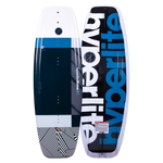 Front and back of Motive Jr. 119cm, a blue/black kids wakeboard with graphic design.