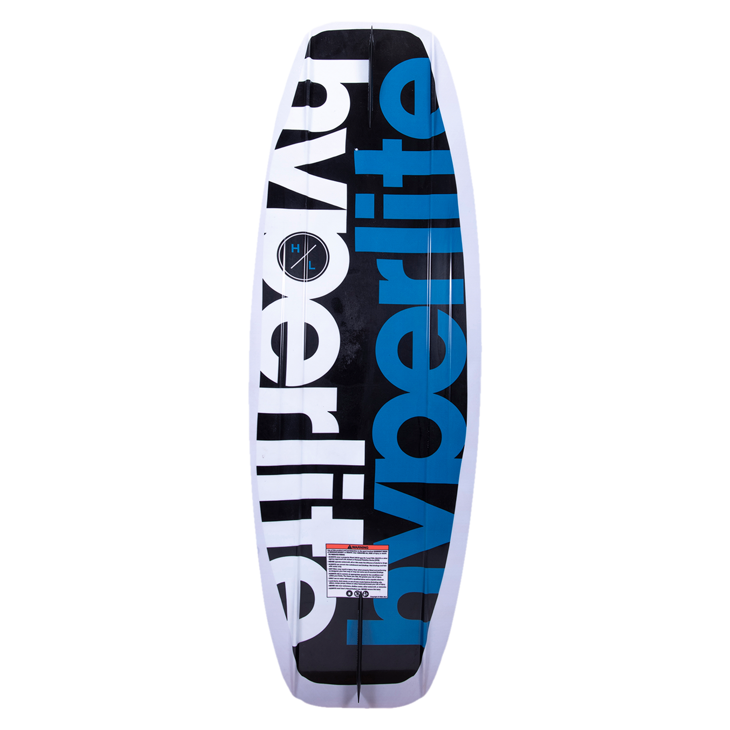 Black Motive Jr. 119cm beginner wakeboard in blue and white.