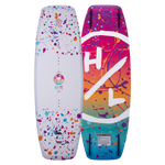 Murray Jr. Girls wakeboard with paint splatters and abstract design on both sides.