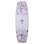 Murray Jr. Girls wakeboard: white with vibrant splatter paint and Variable Edge Design.