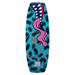 Murray Jr.: Blue leopard print wakeboard with pink tongue and a 3-stage rocker.