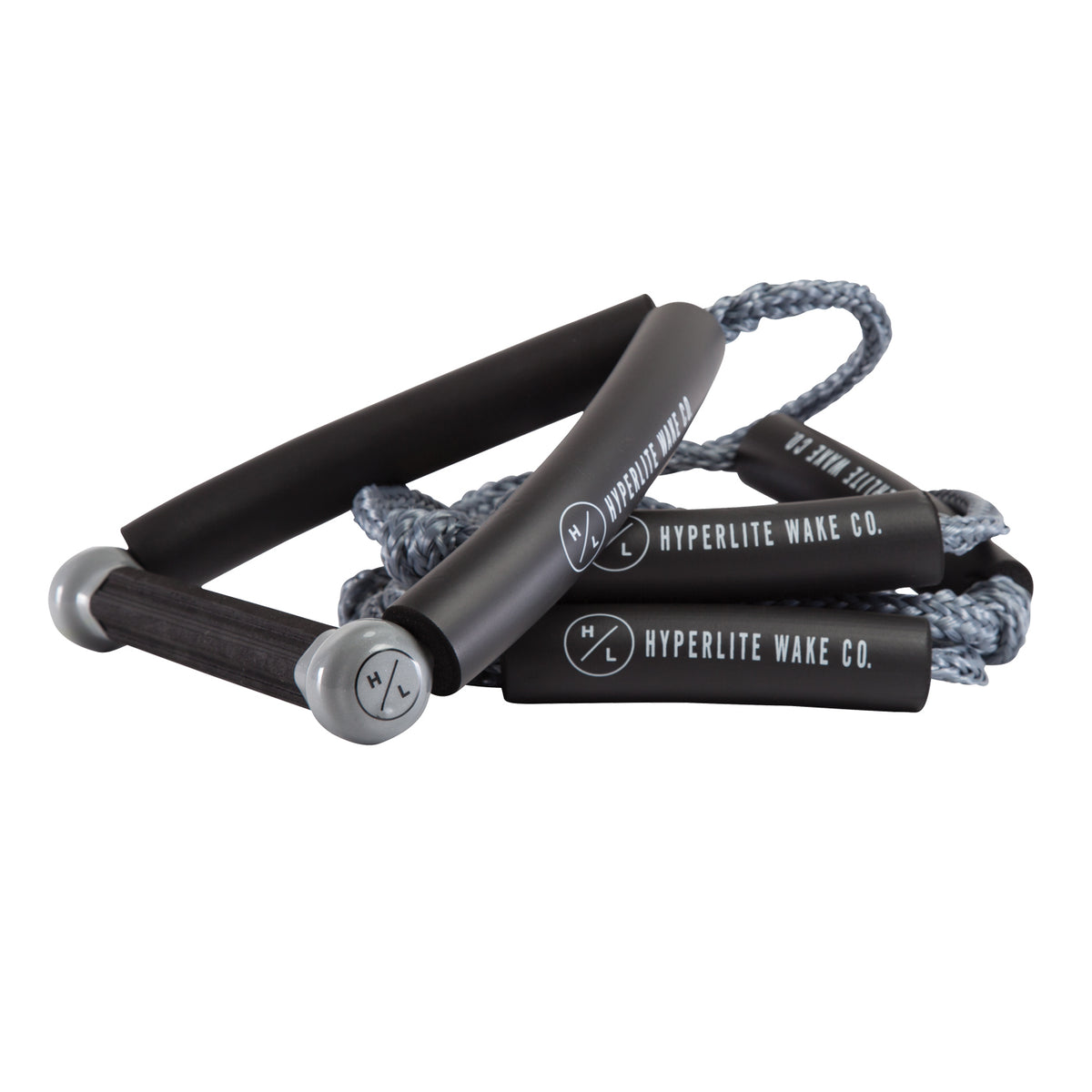 Hyperlite 25 Surf Rope with gray handle and foam floats.