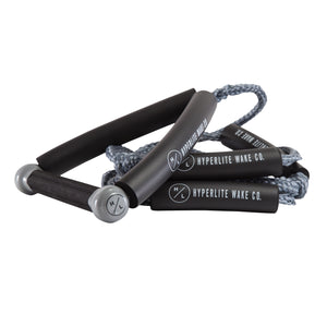 Hyperlite 25 Surf Rope with gray handle and foam floats.