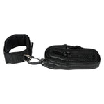 Side view of the iSUP Ankle Leash with padded ankle cuff and coiled black leash.