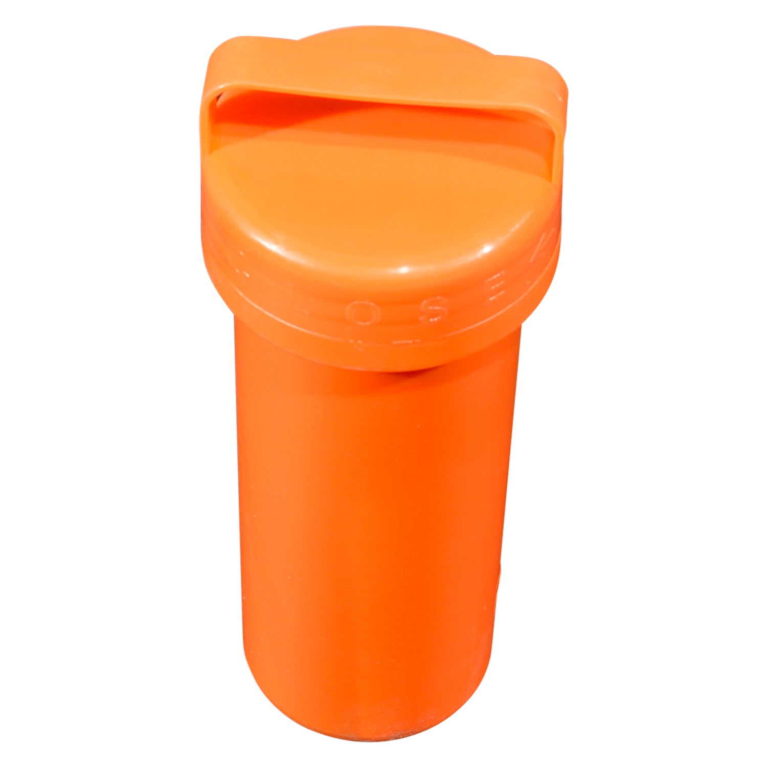 Front view of the iSUP Repair & Patch Kit with the orange container closed and standing upright.