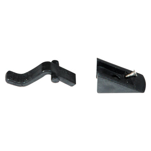 Top view of the iSUP Elevation II Fin Lock and Set Screw with black lock piece and angled wedge.