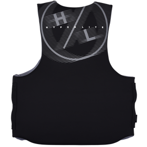 Indy Big & Tall Mens CGA Vest in black with gray logo and text on back.