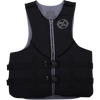 Mens Indy Big & Tall CGA vest, black/gray; USCG approved, with buckles and zipper.