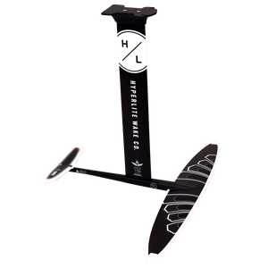 Black/white Starship w/Raptor 1100 Foil Kit by Hyperlite with logo and stylized wings.