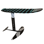 Shuttle Falcon Foil Kit: black/teal with a striped wing design & trainer mast.