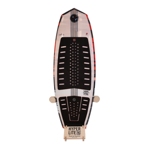 Hyperlite Wake& Surf Stand with black traction pad, white and red accents.
