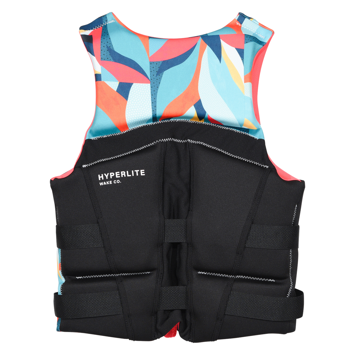 Back view of Logic - Women's CGA Vest Flame with an abstract print upper back and Hyperlite logo.