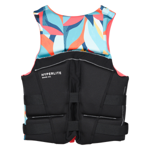 Back view of Logic - Women's CGA Vest Flame with an abstract print upper back and Hyperlite logo.