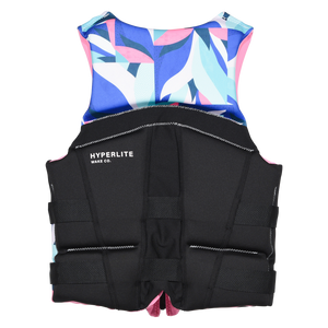 Back view of Logic - Women's CGA Vest Lotus Pink with an abstract print upper back and Hyperlite logo.