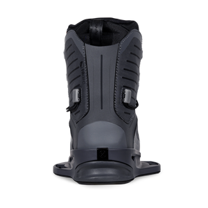 Back view of the ARC Binding with dark gray heel panel and rear pull loop.