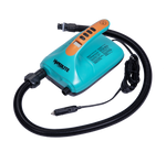 Electric air pump with Nano-Fuse tech and car adapter for Elevation II iSUP Paddle Board.