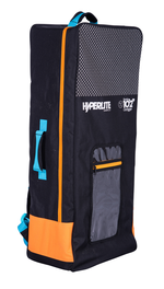 Black and orange sports bag with Elevation II text, Nano-Fuse tech, and a front pocket.