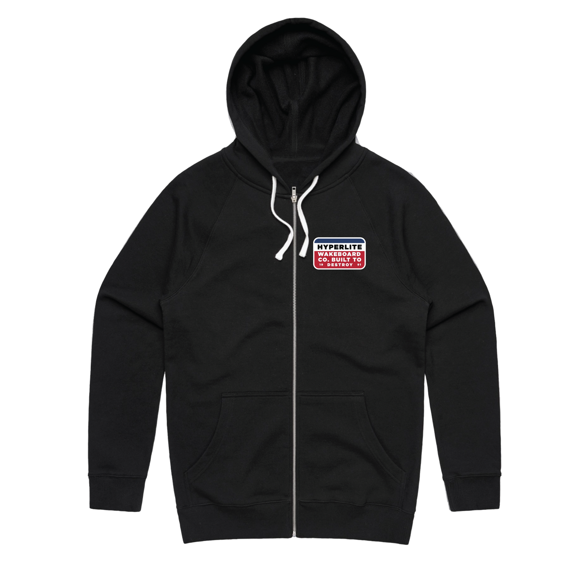Gassup Zip Hoodie: Relaxed fit, fuzzy hood, small logo patch.
