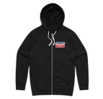 Gassup Zip Hoodie: Relaxed fit, fuzzy hood, small logo patch.