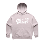 Mid-weight orchid hoodie, Hyperlite Wake Co. logo, kangaroo pocket - Sundae Relax Womens.