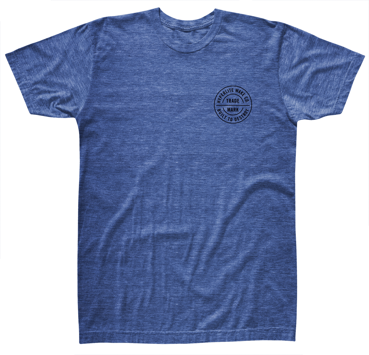 Built to Destroy Tee Royal, relaxed fit with circular screen print logo on upper left.