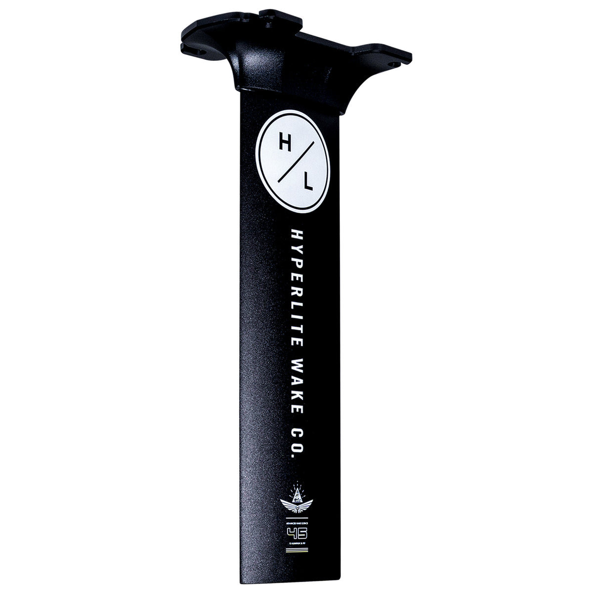 Aluminum 45 Foil Mast for enhanced stability with Hyperlite Wake Co. logo.