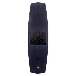 Blueprint Loaded wakeboard in black with a fingerprint design at its center.