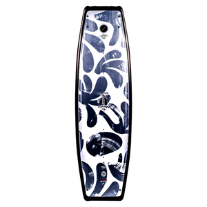 Capitol Wakeboard with black & white abstract design and Dual Concave Base.