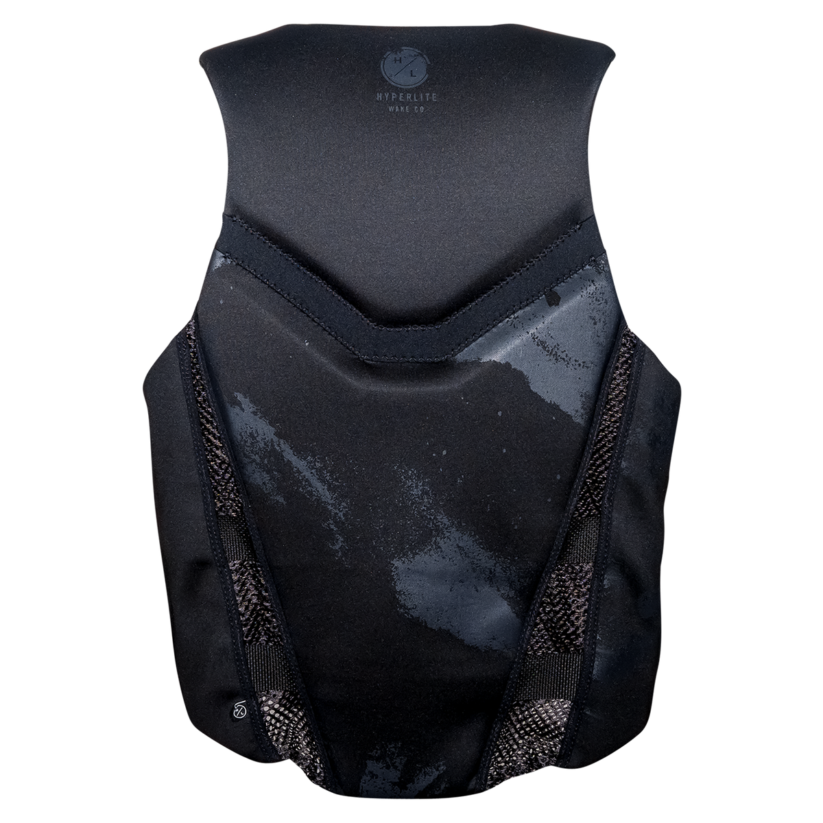 Mens Domain vest in sleek black/gray neoprene for a modern look.